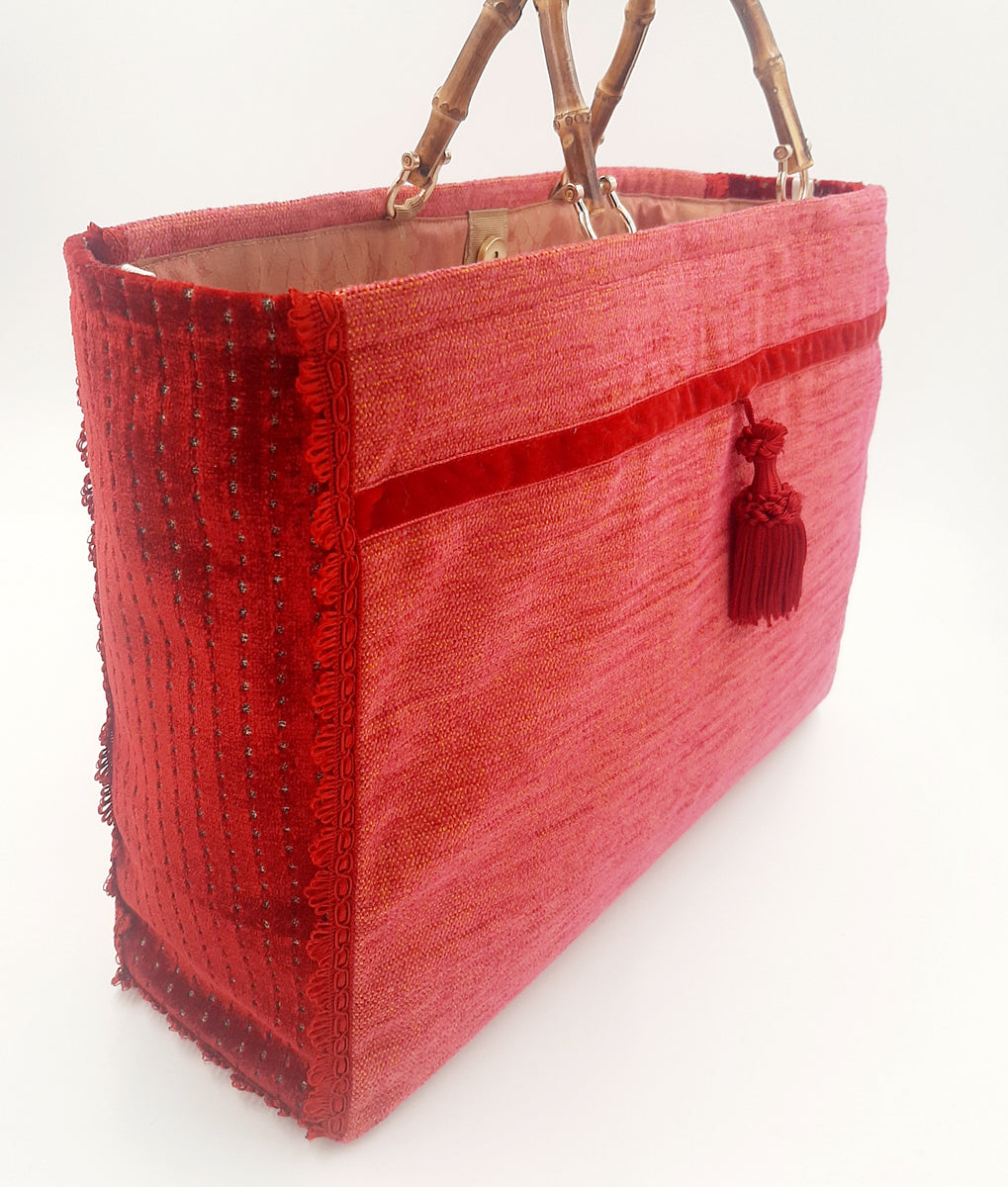 Borsa Manico Bambu Borchie Cognac » Fabbri Boutiques