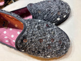 FRIULANE BOUCLE’ GRIGIO CON PAILLETTES