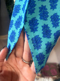 PIGIAMA SETA FANTASIA CORTO STAMPA FIORE BLU ROYAL