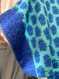 PIGIAMA SETA FANTASIA CORTO STAMPA FIORE BLU ROYAL