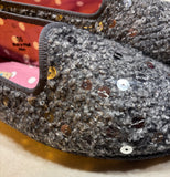 FRIULANE BOUCLE’ GRIGIO CON PAILLETTES