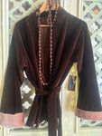 KIMONO VELLUTO COTONE CIOCCOLATO
