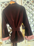 KIMONO VELLUTO COTONE CIOCCOLATO