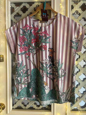 CAMICIA A RIGHE E FANTASIA PIAZZATA