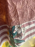 GONNA COTONE RICAMATO ROSA