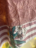 GONNA COTONE RICAMATO ROSA