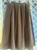 GONNA VELLUTO DI COTONE MARRONE CASTAGNA