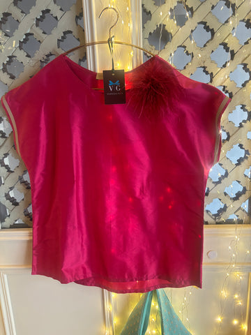 CAMICIA SHANTUNG SETA FUXIA
