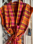 GILET QUADRI FUXIA ARANCIO SGARGIANTE