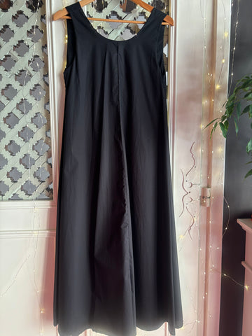 VESTITO SCAMICIATO COTONE NERO
