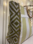BORSA GRACE CANVAS COTONE RIGHE VERDE