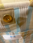 BORSA GRACE CANVAS COTONE RIGHE VERDE
