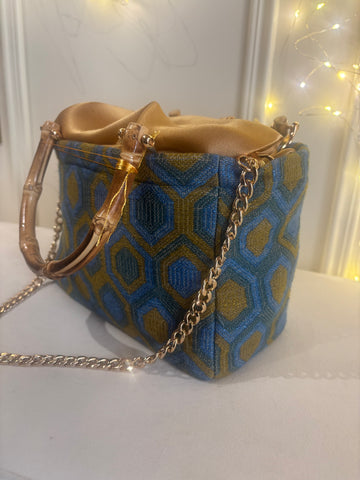 BORSA LIZ JACQUARD ESAGONALE