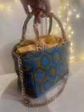 BORSA LIZ JACQUARD ESAGONALE
