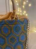 BORSA LIZ JACQUARD ESAGONALE
