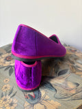 FRIULANE VELLUTO VIOLA CON GROS-GRAIN FUXIA