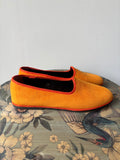 FRIULANE VELLUTO ARANCIONE CON GROS-GRAIN ARANCIONE