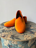 FRIULANE VELLUTO ARANCIONE CON GROS-GRAIN ARANCIONE