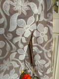 KIMONO COTONE RICAMATO BEIGE