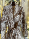KIMONO COTONE RICAMATO BEIGE