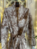 KIMONO COTONE RICAMATO BEIGE