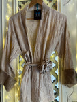 KIMONO COTONE DESERTO RICAMATO A MANO