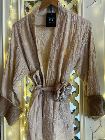 KIMONO COTONE DESERTO STAMPA BICOLORE