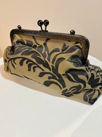 POCHETTE CLIC CLAC SETA DAMASCATA JACQUARD