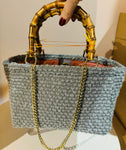 BORSA LIZ LANA BOUCLE' MONOCOLORE GRIGIO