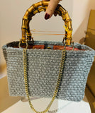 BORSA LIZ LANA BOUCLE' MONOCOLORE GRIGIO