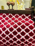 POCHETTE CLIC CLAC VELLUTO MAGENTA