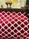 POCHETTE CLIC CLAC VELLUTO MAGENTA
