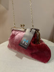 POCHETTE CLIC CLAC VELLUTO MAGENTA