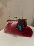 POCHETTE CLIC CLAC VELLUTO MAGENTA