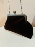 POCHETTE CLIC CLAC VELLUTO MARRONE