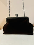 POCHETTE CLIC CLAC VELLUTO MARRONE