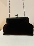POCHETTE CLIC CLAC VELLUTO MARRONE
