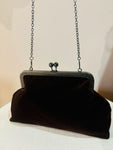POCHETTE CLIC CLAC VELLUTO MARRONE
