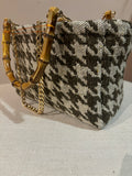 BORSA LIZ PIED DE POULE MARRONE BEIGE