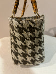 BORSA LIZ PIED DE POULE MARRONE BEIGE