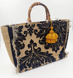 BORSA GRACE TESSUTO JACQUARD CON INTERNO JACQUARD ORO