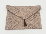 POCHETTE VELLUTO BROCCATO BEIGE