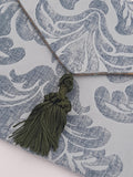 POCHETTE VELLUTO DAMASCATO AZZURRO