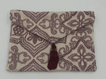 POCHETTE VELLUTO BROCCATO ROSA ANTICO