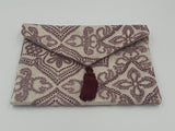 POCHETTE VELLUTO BROCCATO ROSA ANTICO