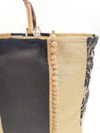 BORSA GRACE TESSUTO RIGA ORO NERA CON INTERNO JACQUARD ORO