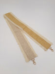 TRACOLLA BEIGE CON LAME' DORATO