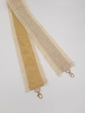 TRACOLLA BEIGE CON LAME' DORATO