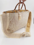 TRACOLLA BEIGE CON LAME' DORATO
