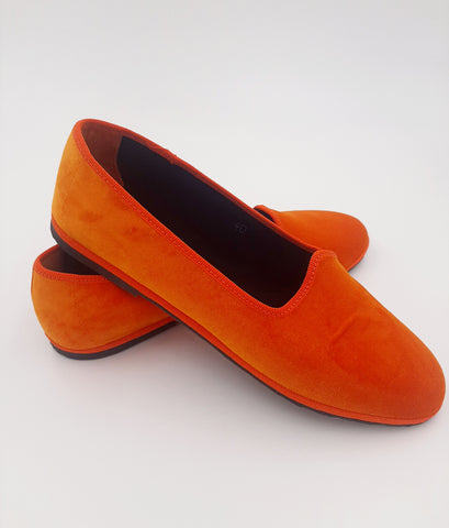 FRIULANE VELLUTO ARANCIONE CON GROS-GRAIN ARANCIONE